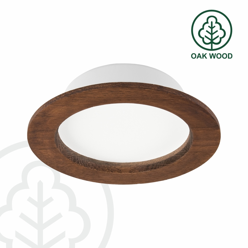 Lámpara empotrada LED WOODY SPOT LED/12,5W/230V 4000K cereza Ø 16 cm