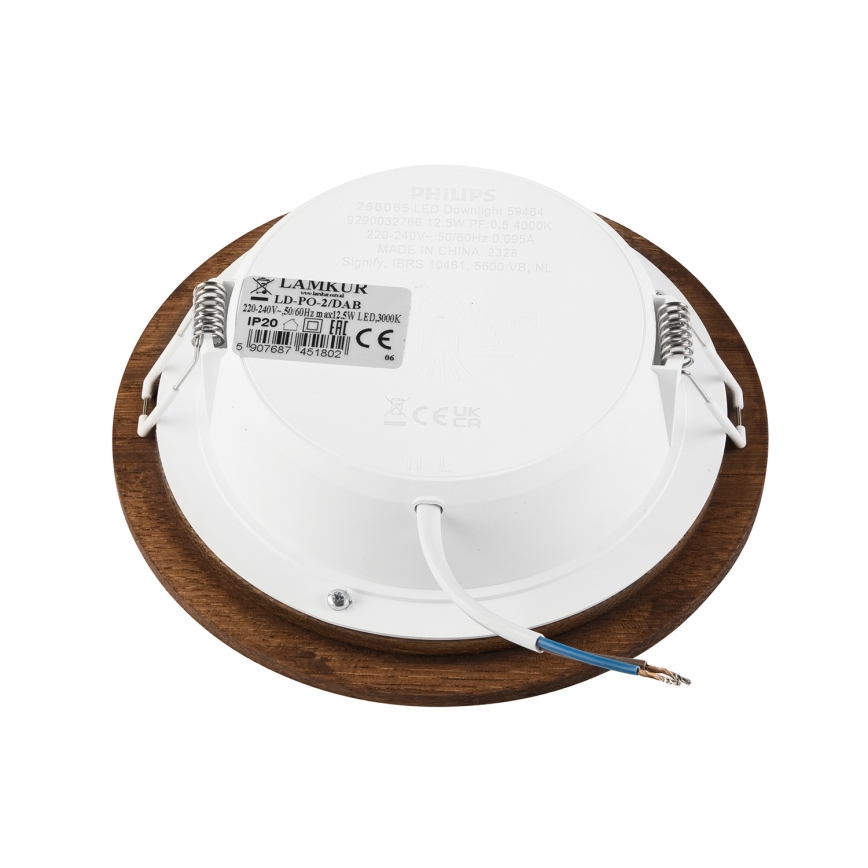 Lámpara empotrada LED WOODY SPOT LED/12,5W/230V 4000K cereza Ø 16 cm