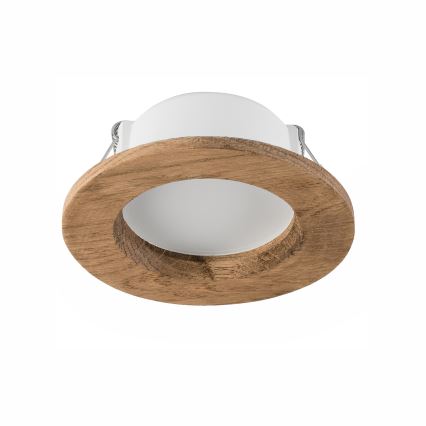 Lámpara empotrada LED WOODY SPOT LED/5,5W/230V 4000K nogal Ø 10 cm
