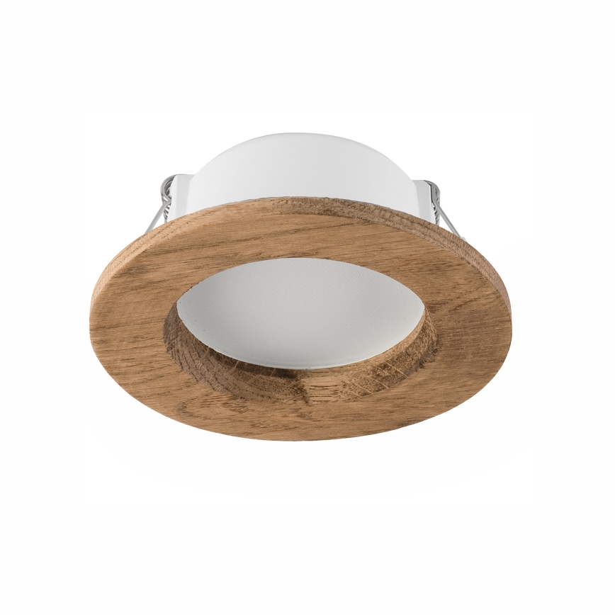 Lámpara empotrada LED WOODY SPOT LED/5,5W/230V 4000K nogal Ø 10 cm