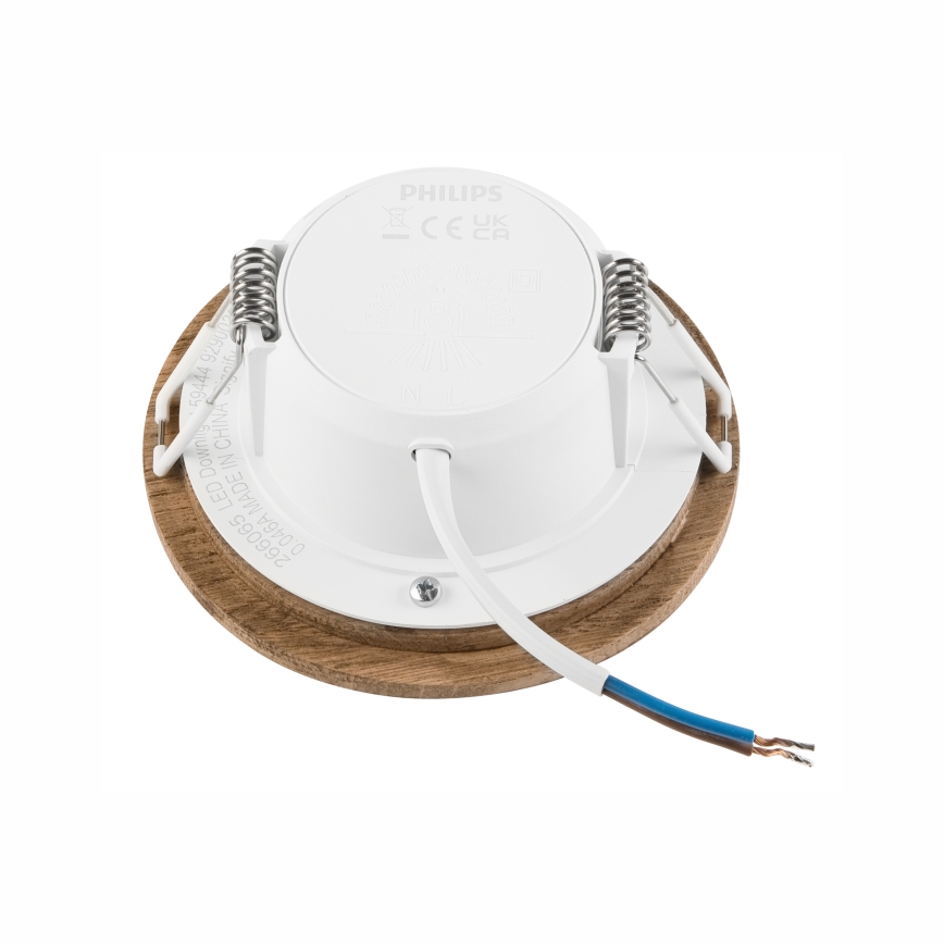 Lámpara empotrada LED WOODY SPOT LED/5,5W/230V 4000K nogal Ø 10 cm