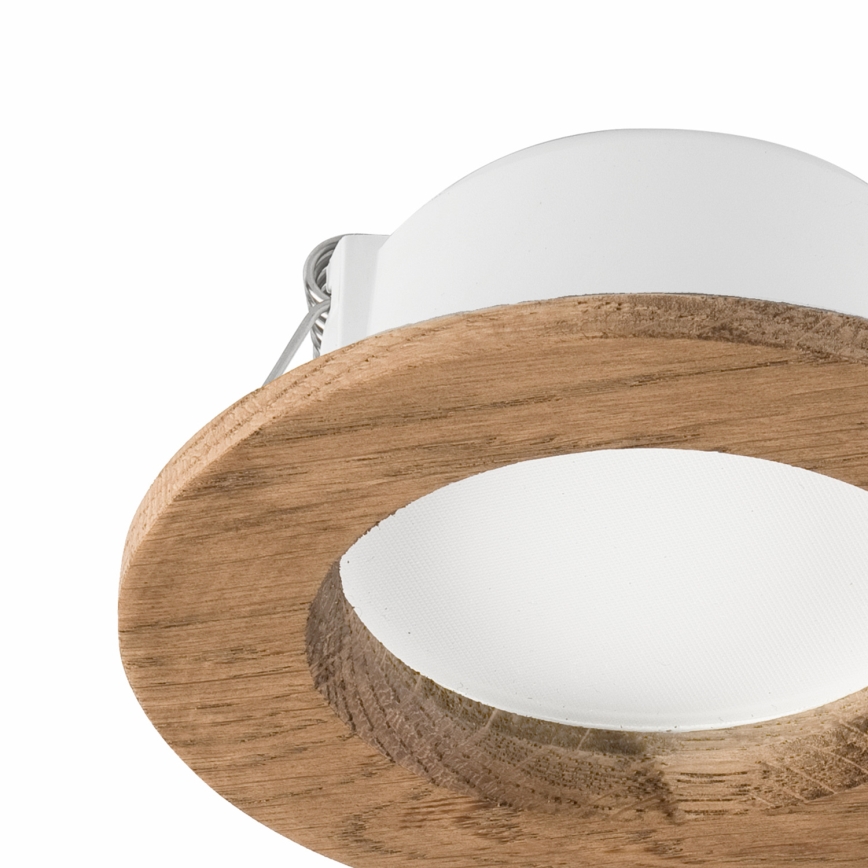 Lámpara empotrada LED WOODY SPOT LED/5,5W/230V 4000K nogal Ø 10 cm