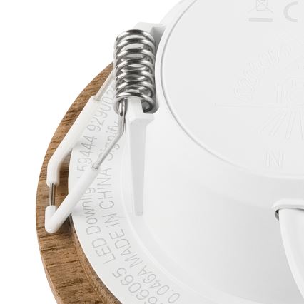 Lámpara empotrada LED WOODY SPOT LED/5,5W/230V 4000K nogal Ø 10 cm