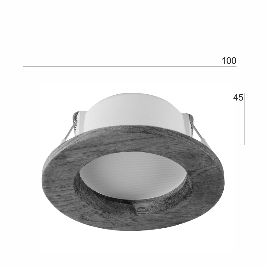 Lámpara empotrada LED WOODY SPOT LED/5,5W/230V 4000K nogal Ø 10 cm