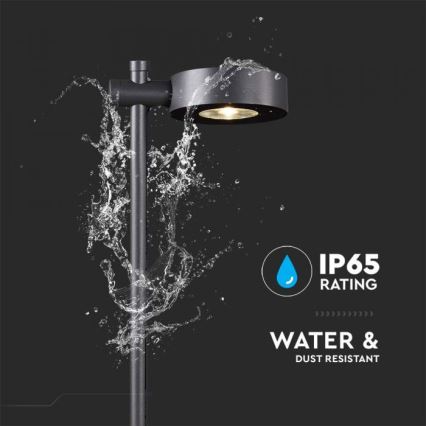 Lámpara LED exterior 7W 230V 3000K IP65 negra 102 cm
