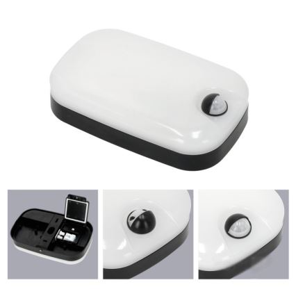 Lámpara de pared LED exterior con sensor de movimiento y crepúsculo BAVANO LED/15W/230V 3000/4000/5700K IP54
