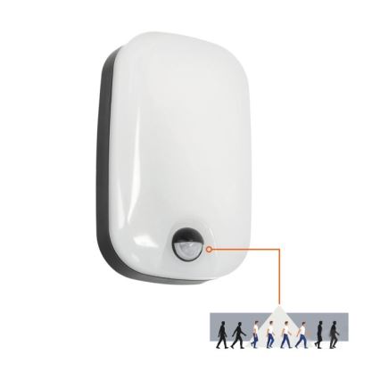 Lámpara de pared LED exterior con sensor de movimiento y crepúsculo BAVANO LED/15W/230V 3000/4000/5700K IP54