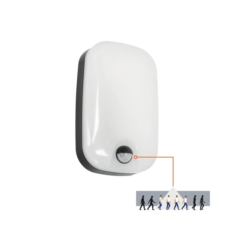 Lámpara de pared LED exterior con sensor de movimiento y crepúsculo BAVANO LED/15W/230V 3000/4000/5700K IP54