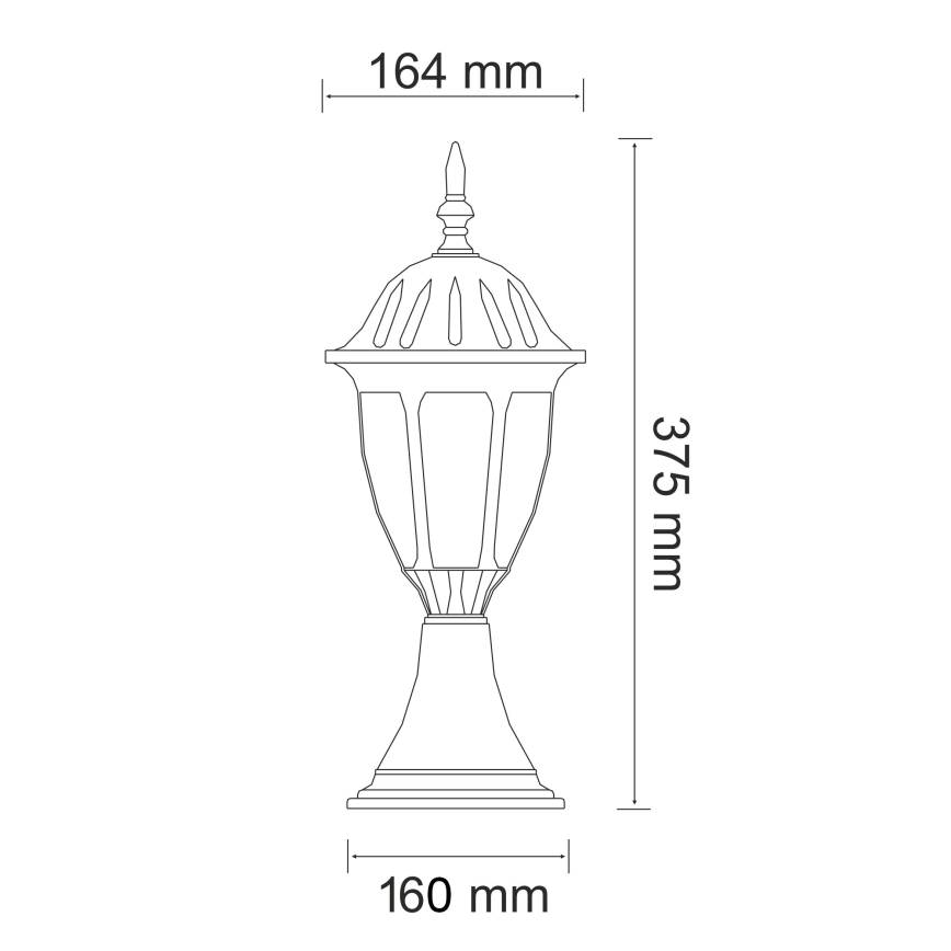 Lámpara LED exterior FLORENCJA 1xE27/10W/230V IP43