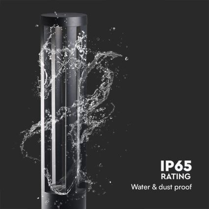 Lámpara LED exterior LED/10W/230V 3000K IP65 80 cm negra