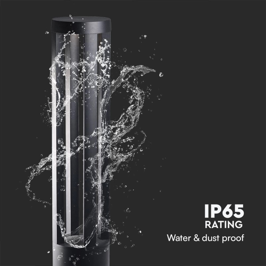 Lámpara LED exterior LED/10W/230V 3000K IP65 80 cm negra