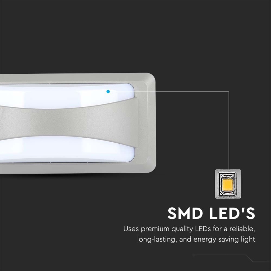 Lámpara de pared LED para exterior LED/12W/230V 4000K IP65