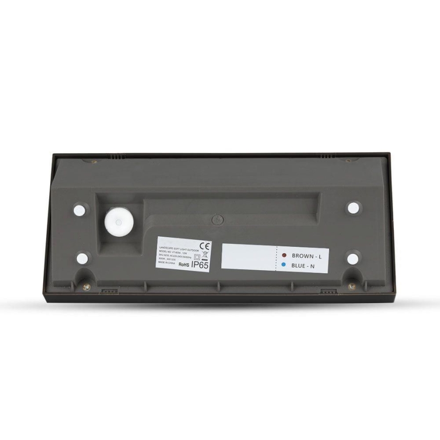 Lámpara de pared LED para exterior LED/12W/230V 6400K IP65 negra