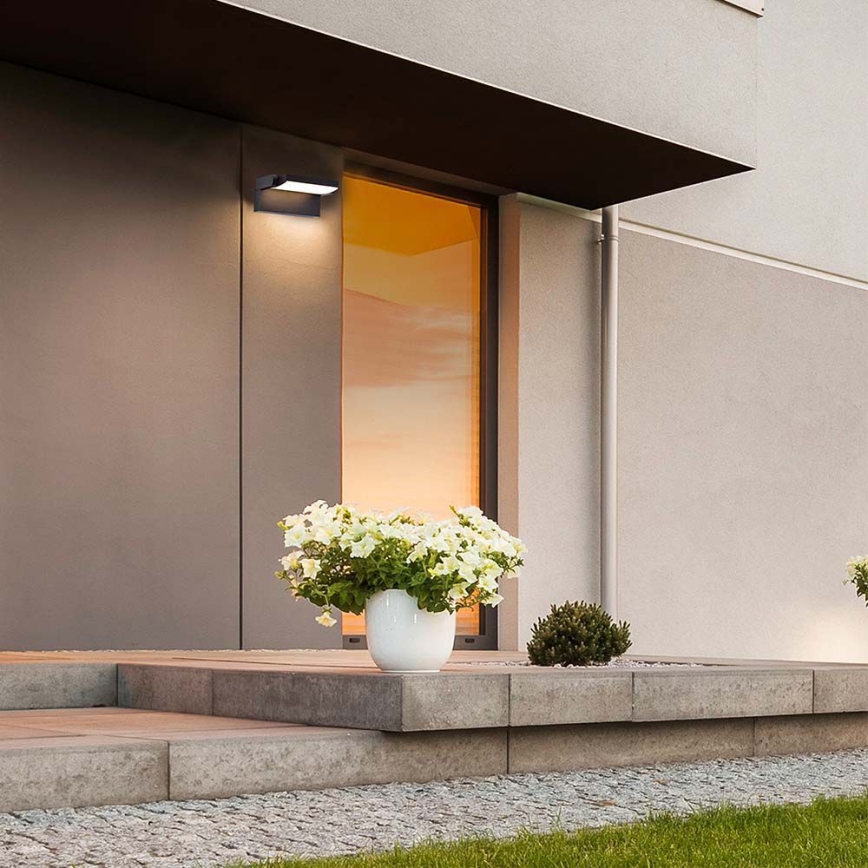 Lámpara de pared LED exterior LED/17W/230V 3000K IP65 negra