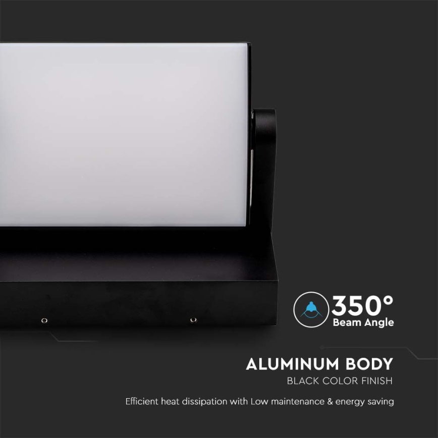 Lámpara de pared LED exterior LED/17W/230V 3000K IP65 negra