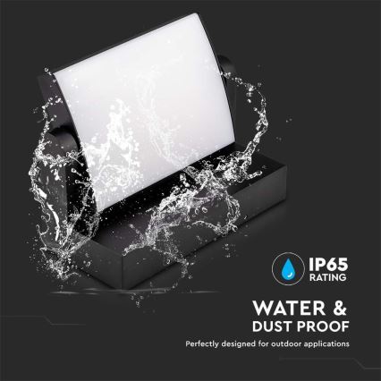 Lámpara de pared LED exterior LED/17W/230V 4000K IP65 negra