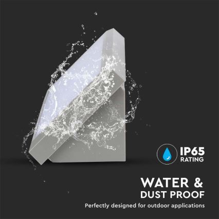 Lámpara de pared LED para exterior LED/20W/230V 3000K IP65 gris