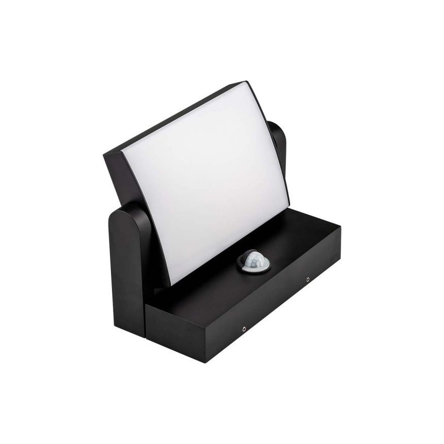Lámpara de pared LED exterior con sensor LED/17W/230V 3000K IP65 negra