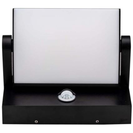 Lámpara de pared LED exterior con sensor LED/17W/230V 3000K IP65 negra