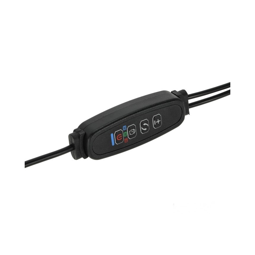 Lámpara de mesa flexible LED regulable con clip para cultivo de plantas VITARO 2xLED/4W/230V negra