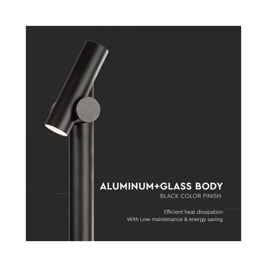 Lámpara LED flexible de exterior LED/4W/230V 3000K IP44 100 cm negro
