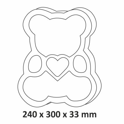 Lámpara LED infantil LED/2xAA oso rosa