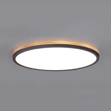Lámpara LED para baño con sensor de movimiento y crepúsculo NIVERA LED/18W/230V IP54 3000/4000/6000K diámetro 30 cm negra + mando a distancia