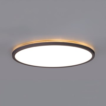 Lámpara LED para baño con sensor de movimiento y crepúsculo NIVERA LED/24W/230V IP54 3000/4000/6000K Ø 30 cm negra + mando a distancia