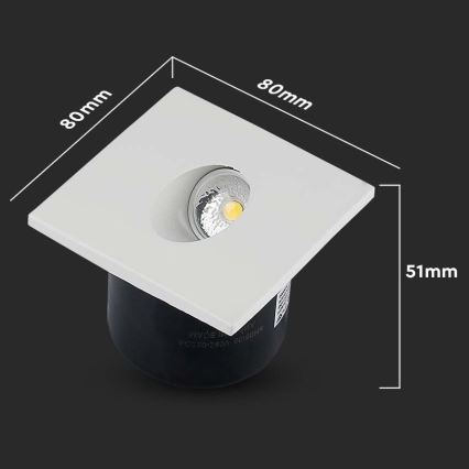 Lámpara LED para escaleras LED/3W/230V 3000K blanco