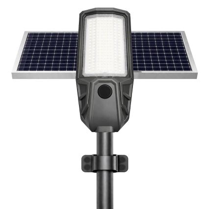 Farola LED regulable con sensor y panel solar KOBRA LED/400W/3,2V 24000 mAh IP65 antracita + mando a distancia