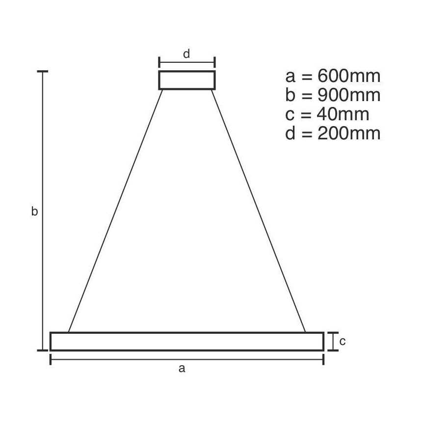 Lámpara colgante LED regulable con cable LED/42W/230V 3000-6500K Ø 60 cm + mando a distancia