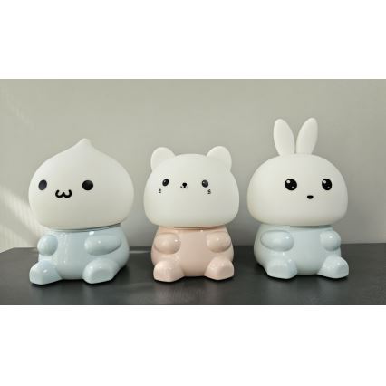Lámpara táctil LED RGBW para niños LED/1W/5V USB 1200 mAh con diseño de conejo