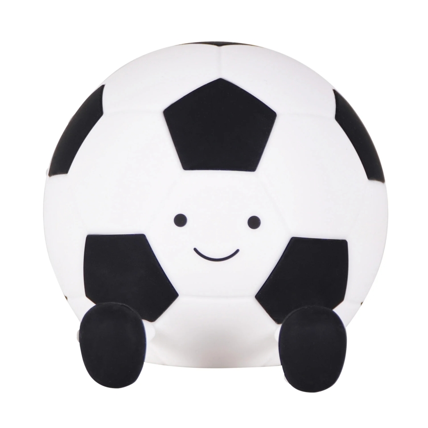 Lámpara táctil infantil regulable LED FOOTBALL LED/2W/5V USB 1200 mAh blanca/negra