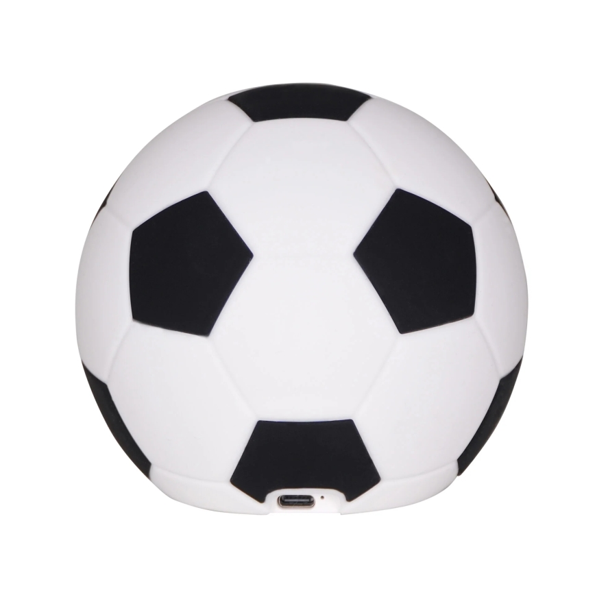 Lámpara táctil infantil regulable LED FOOTBALL LED/2W/5V USB 1200 mAh blanca/negra