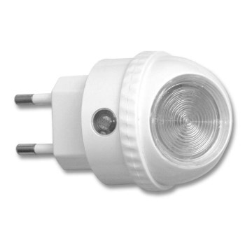 Lámpara nocturna LED con enchufe con sensor crepuscular LED/1W/230V