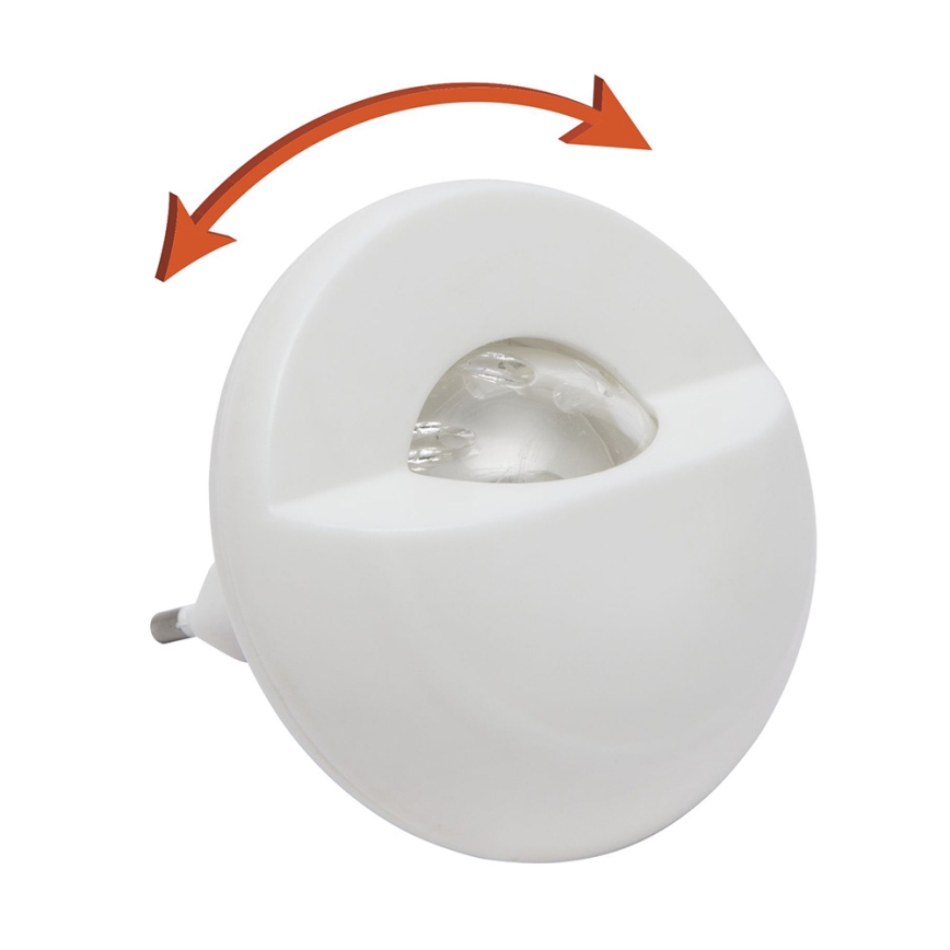 Lámpara nocturna LED con enchufe con sensor LED/1W/230V 6000K