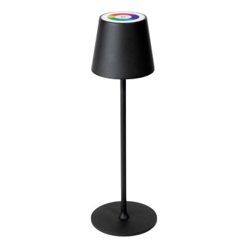 Lámpara recargable exterior LED RGBW regulable LED/1,5W/4000 mAh 3000K IP44 negra