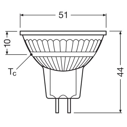 Bombilla LED reflectora regulable MR16 GU5,3/5,3W/12V 4000K 36° CRI 97 - Ledvance