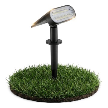 Lámpara solar 2 en 1 LED/3,7 V 1200 mAh IP54 negra