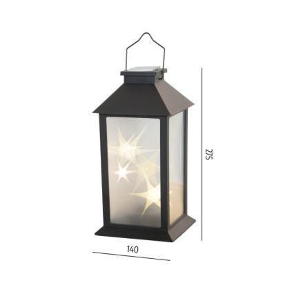 Lámpara solar colgante LED CANDELIO STAR LED/1xAA 2700K IP44 200 mAh