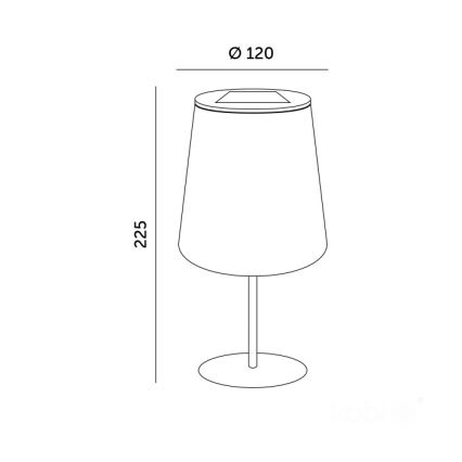 Lámpara solar de mesa LED LUVETRA LED/1xAA 4000K IP44 200 mAh negra