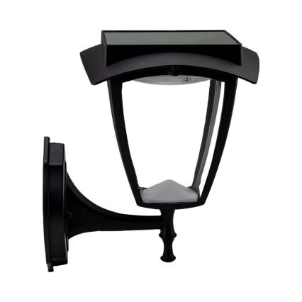 Lámpara solar de pared LED/2W/3,7V 3000/6000K IP65 2200 mAh negra