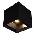 Lámpara solar de pared LED con sensor LED/9W/3,7V 3000/4000/5000K 2600 mAh IP65 negra