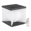 Lámpara solar de pared LED regulable LED/8W/3,7V IP65 3000K 5200 mAh + mando a distancia