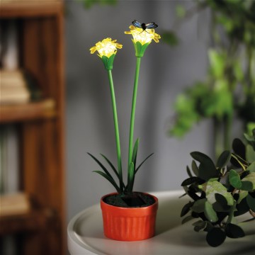 Lámpara solar LED 1,2 V 200 mAh IP44 flor