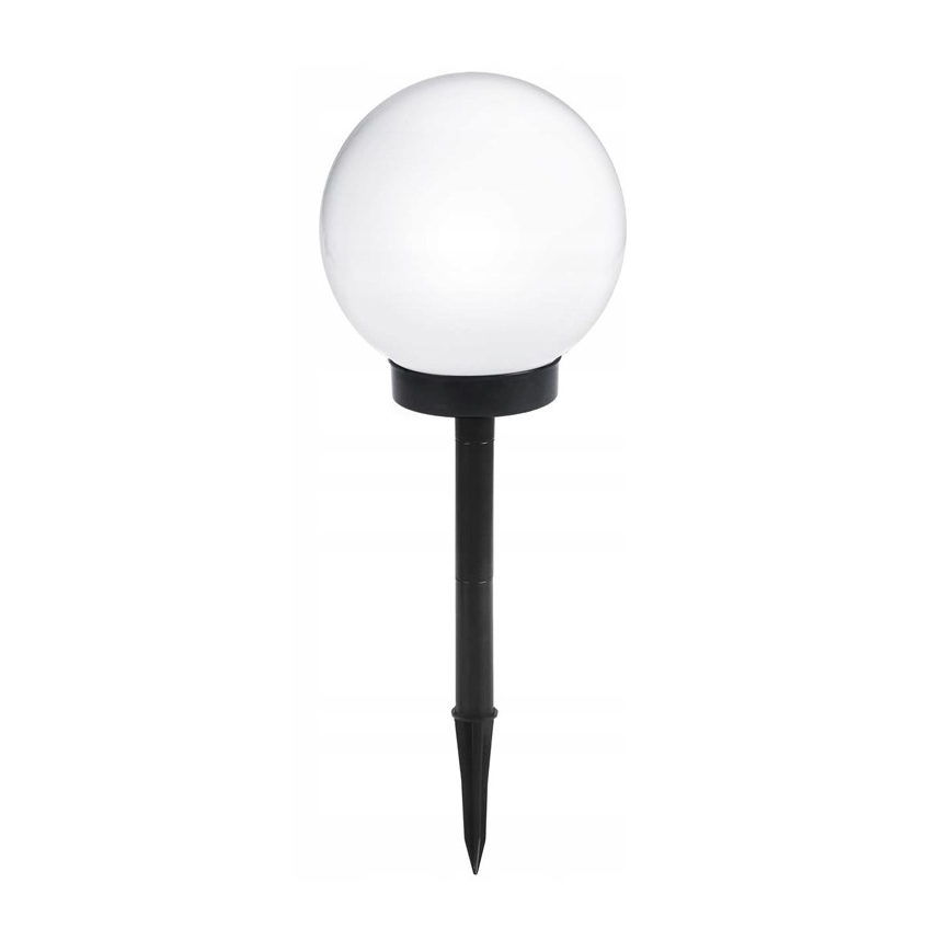 Lámpara solar LED 1,2 V, 6500 K, 200 mAh, diámetro 10 cm, IP44, blanco/negro