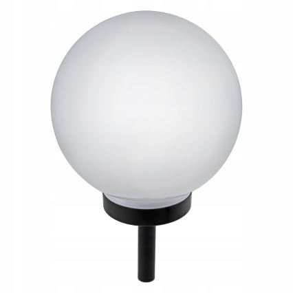 Lámpara solar LED 1,2 V 6500 K 200 mAh Ø 25 cm IP44 blanco/negro