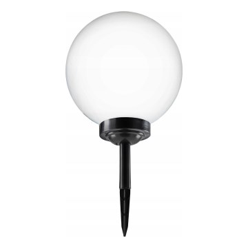 Lámpara solar LED 1,2 V, 6500 K (luz blanca fría), 200 mAh, diámetro 30 cm, IP44, blanco/negro