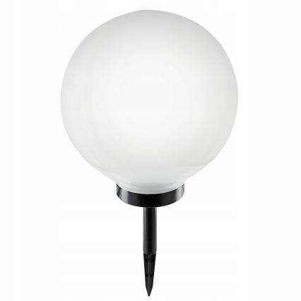 Lámpara solar LED 1,2 V, 6500 K (luz blanca fría), 200 mAh, diámetro 30 cm, IP44, blanco/negro