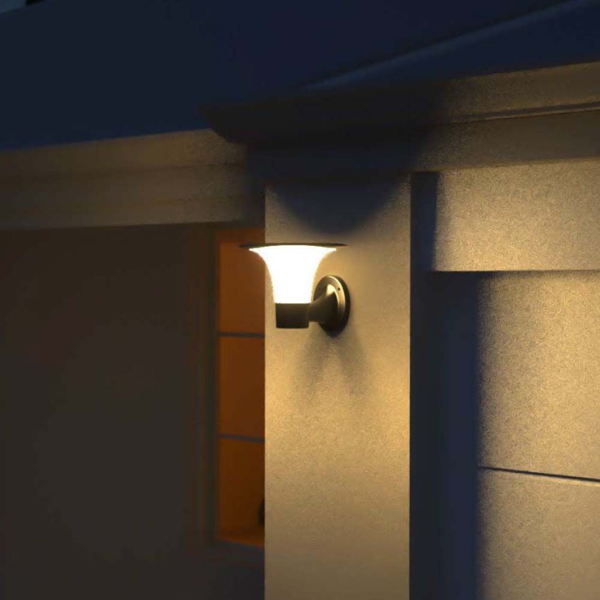Lámpara de pared solar LED con sensor LED/15W/3,2V 4000K/6000K IP65 6000 mAh